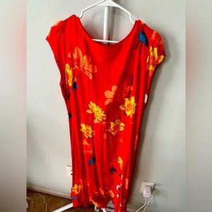 LOFT maxi dress, Red floral